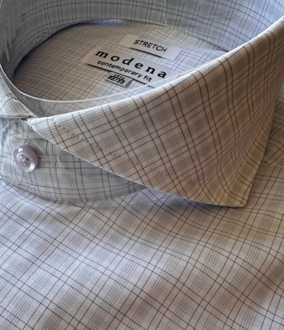 NEW Lavender Tattersall Contemporary fit Cutaway Collar Dress Shirt