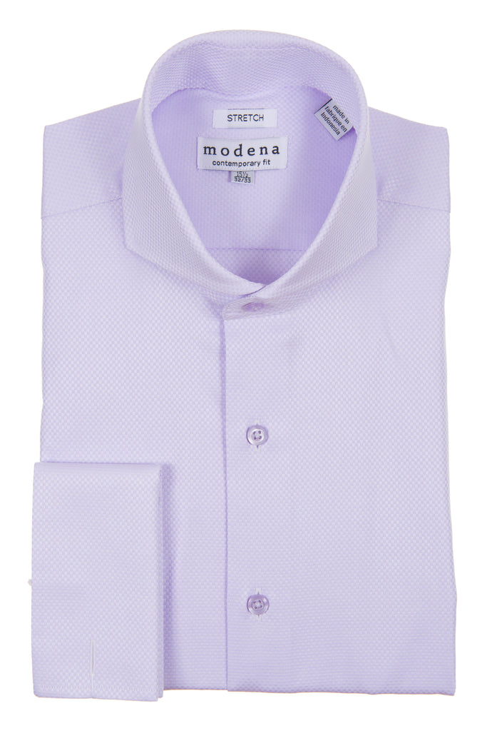 Lavender Pique Contemporary fit Cutaway Collar Dress Shirt