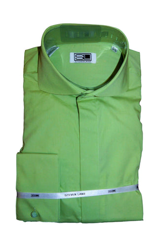 Lime Cutaway Collar French Cuff Shirt