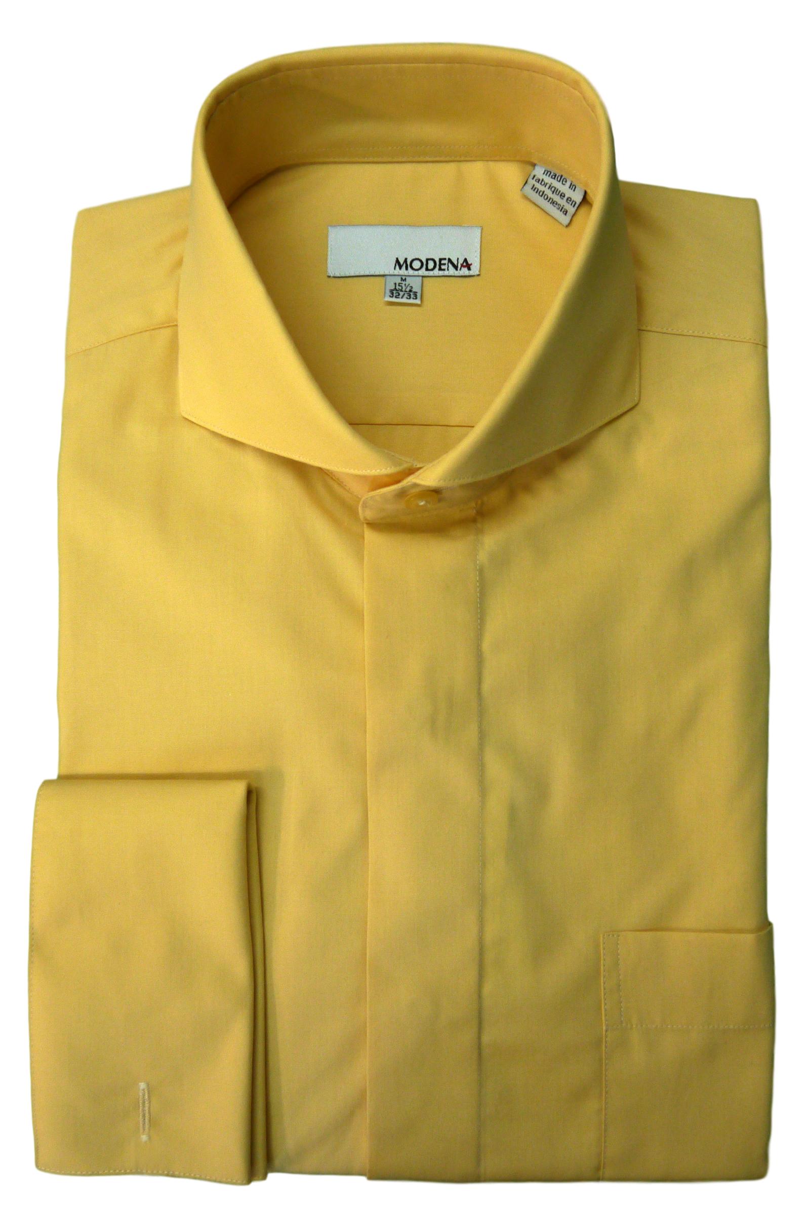 Modena - Banana Cutaway Collar Dress Shirt – CutawayCollars.com