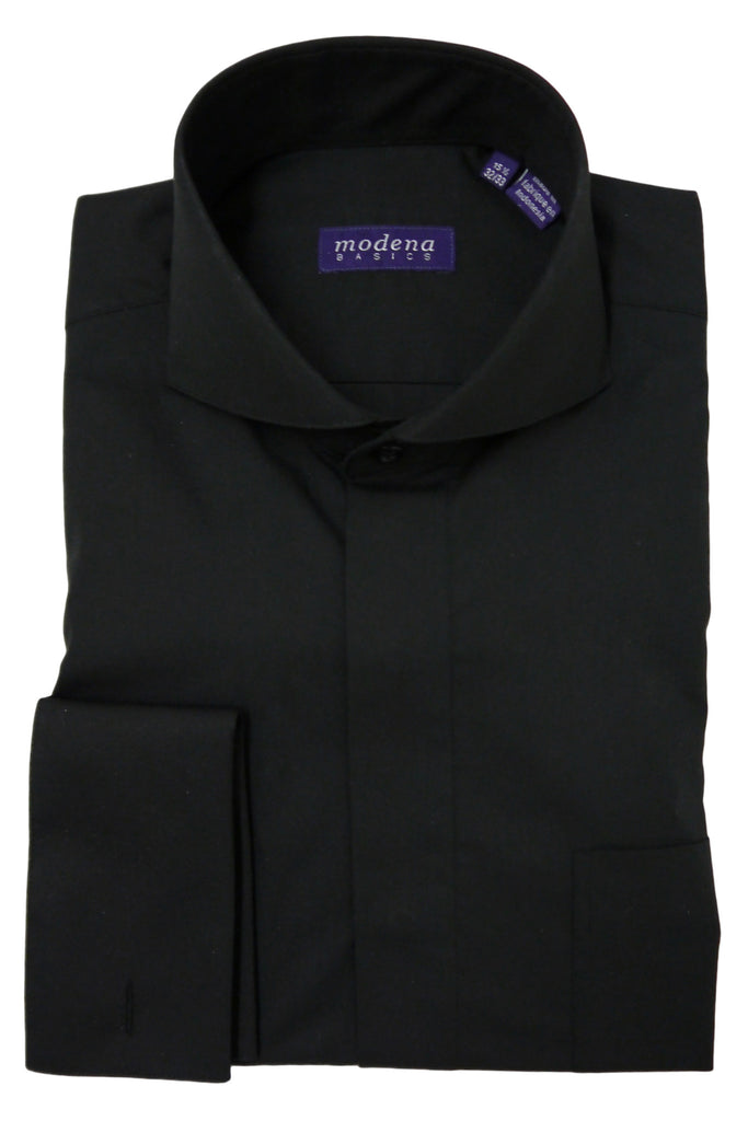 Cutaway collar top dress shirt