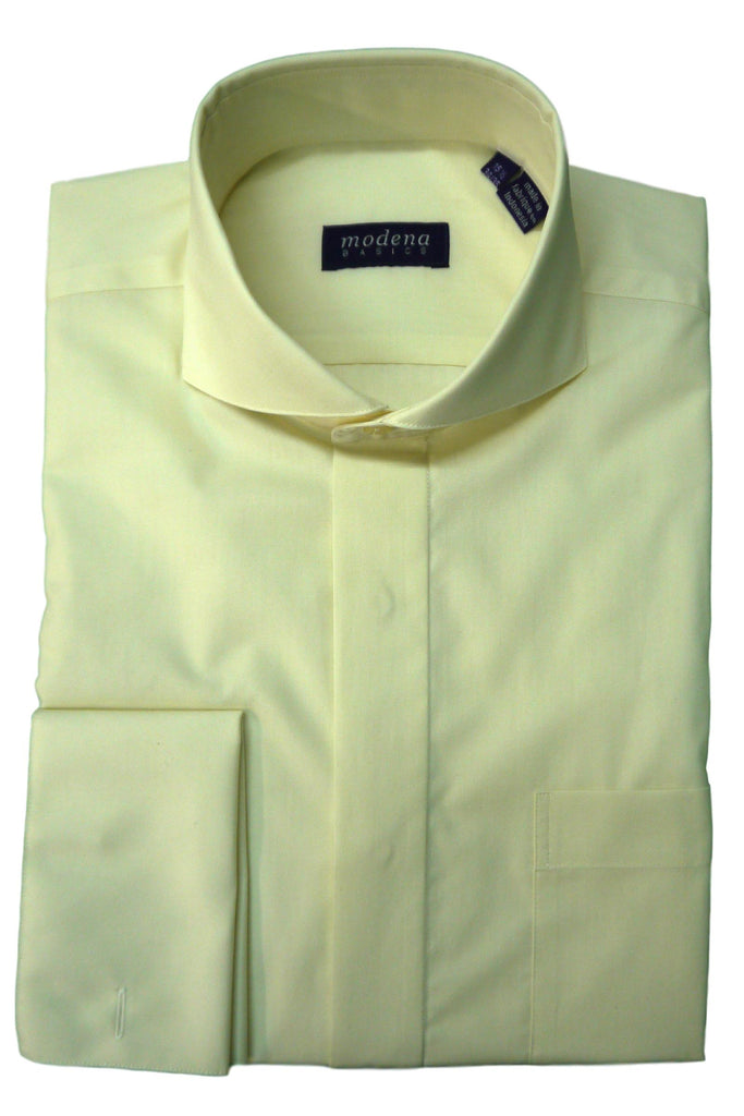 Cream Cutaway Collar Dress Shirt