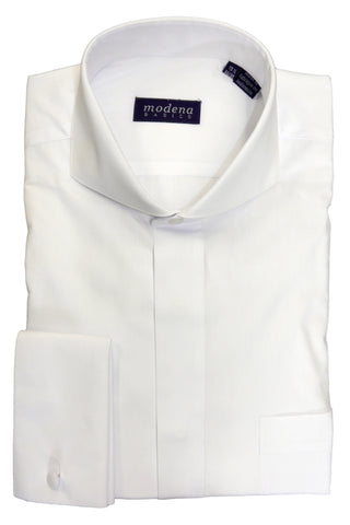 White Cutaway Collar Dress Shirt